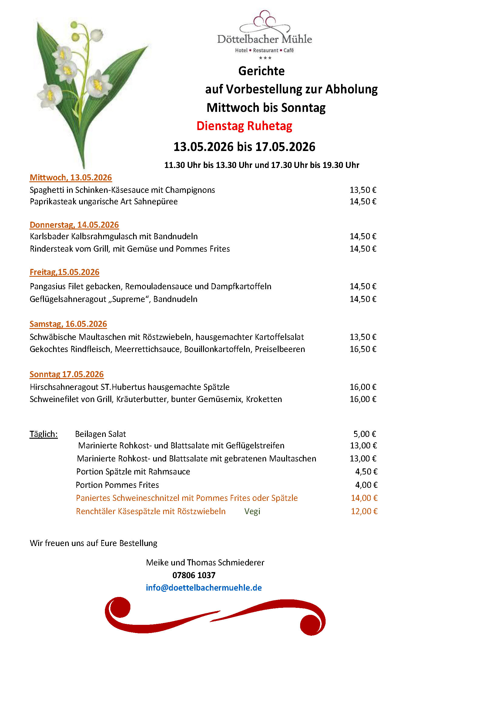 Essen zum Abholen