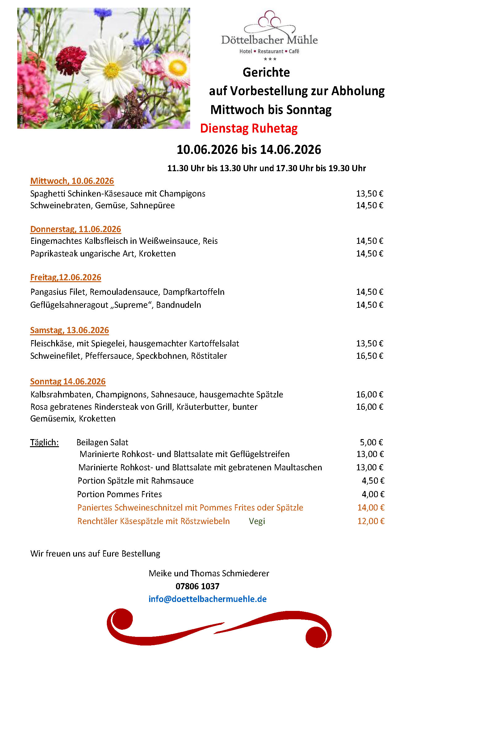 Essen zum Abholen