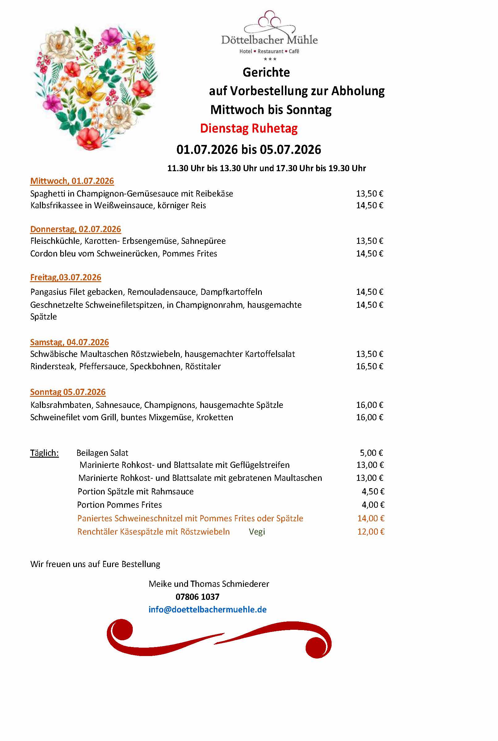 Essen zum Mitnehmen